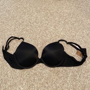 Victoria’s Secret PINK- Black Wear Everywhere Push Up Bra, Size 38C